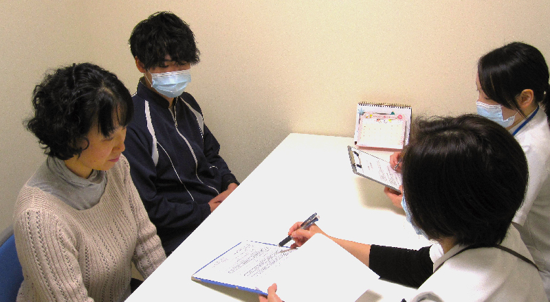 入院初日の患者・家族面談